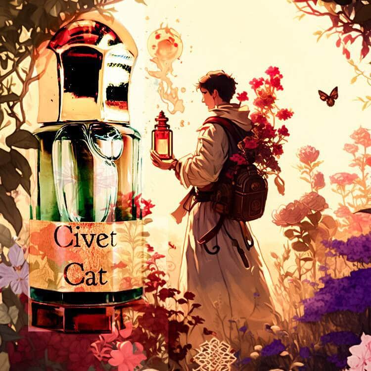 melegperfumes.com no alcohol Handmade Oil Perfume 6ml "Civet Cat Chypre" in Organic Jojoba Oil